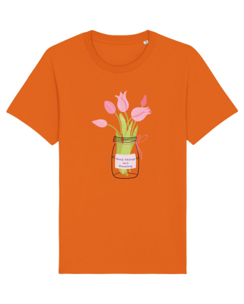 Good Things Are Coming Bright Orange