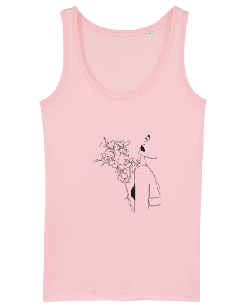 I Love Flowers Cotton Pink