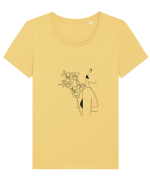 I Love Flowers Tricou mânecă scurtă guler larg fitted Damă Expresser