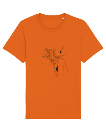 I Love Flowers Bright Orange