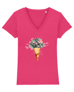 Ice Cream Tricou mânecă scurtă guler V Damă Evoker
