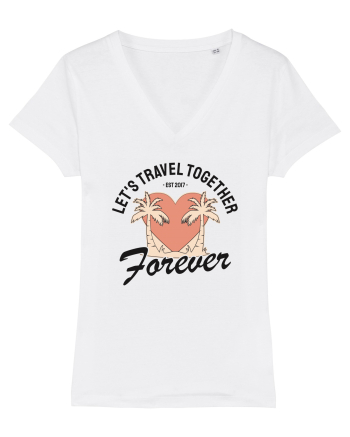Let's travel together forever White