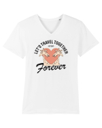 Let's travel together forever Tricou mânecă scurtă guler V Bărbat Presenter