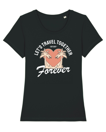Let's travel together forever - dark colors Black