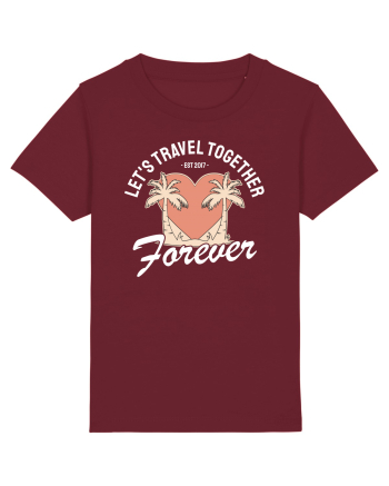 Let's travel together forever - dark colors Burgundy