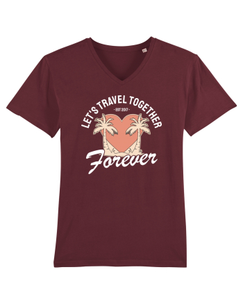 Let's travel together forever - dark colors Burgundy