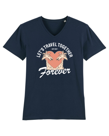 Let's travel together forever - dark colors French Navy