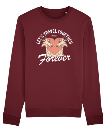 Let's travel together forever - dark colors Burgundy