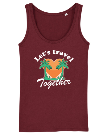Let's travel together - dark colors Burgundy