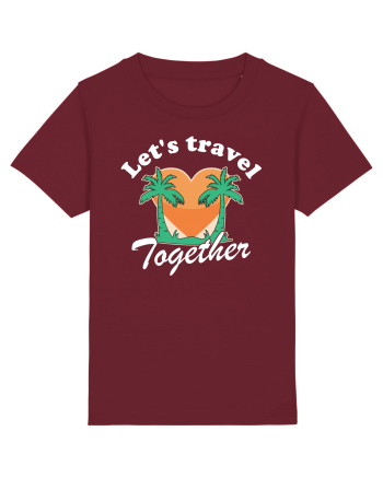 Let's travel together - dark colors Burgundy