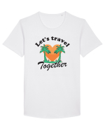 Let's travel together Tricou mânecă scurtă guler larg Bărbat Skater