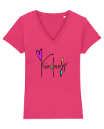 Kindness Tricou mânecă scurtă guler V Damă Evoker