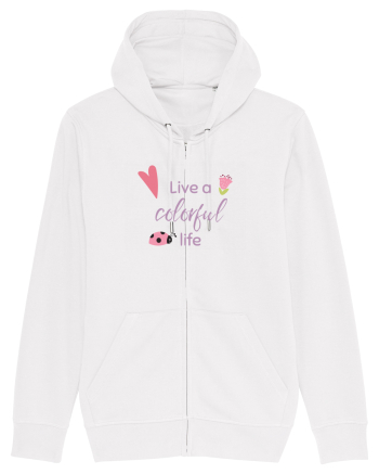 Live A Colorful Life White