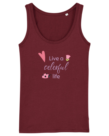 Live A Colorful Life Burgundy