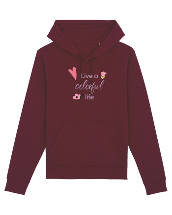 Live A Colorful Life Burgundy