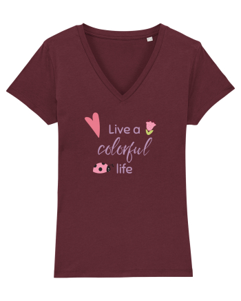 Live A Colorful Life Burgundy