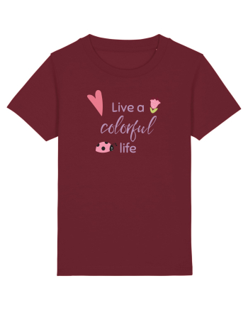 Live A Colorful Life Burgundy