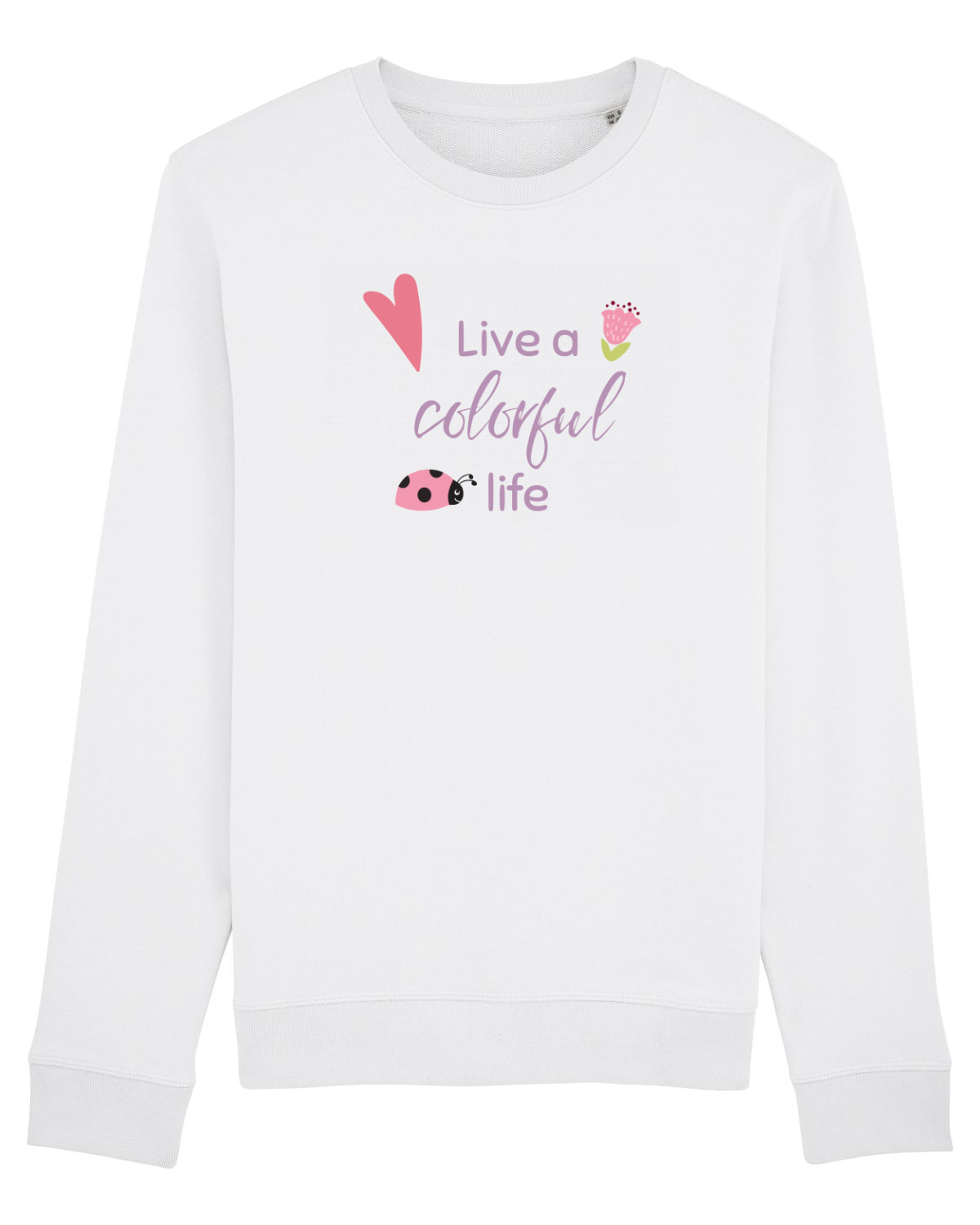 Bluză mânecă lungă Unisex Rise White