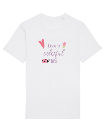 Live A Colorful Life White