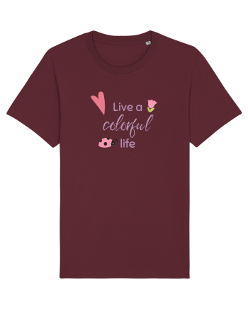 Live A Colorful Life Burgundy