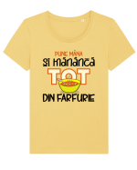 Mănâncă tot Tricou mânecă scurtă guler larg fitted Damă Expresser
