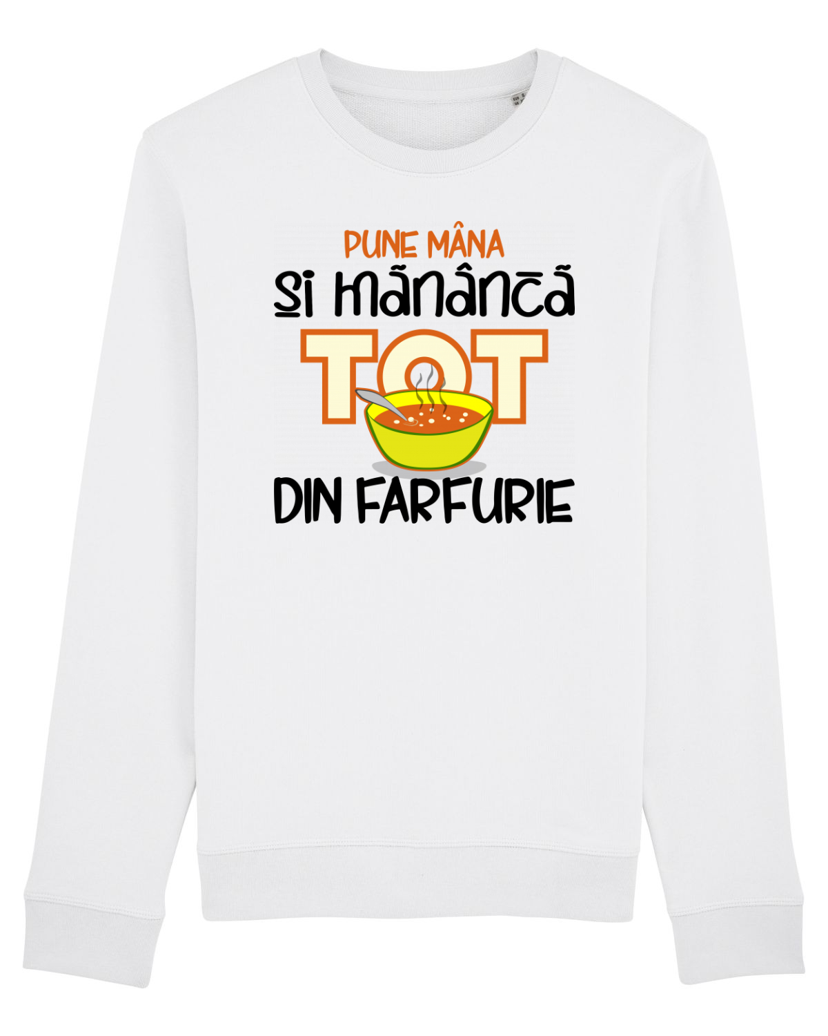 Bluză mânecă lungă Unisex Rise White