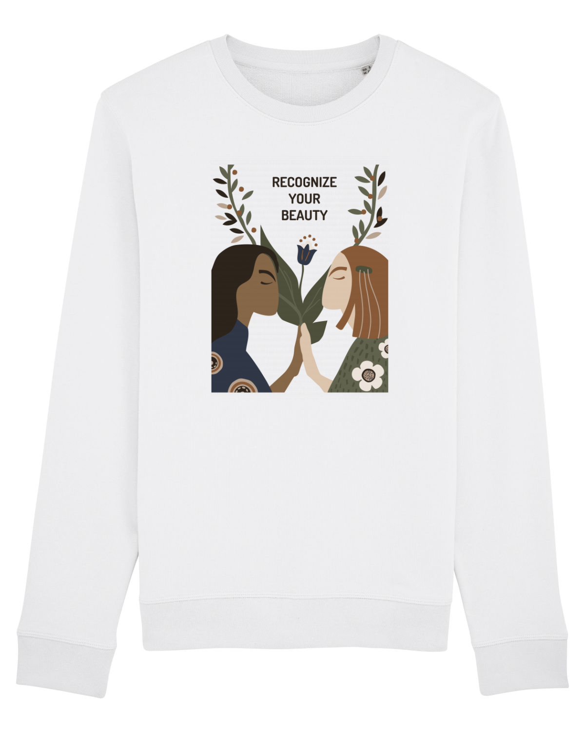 Bluză mânecă lungă Unisex Rise White