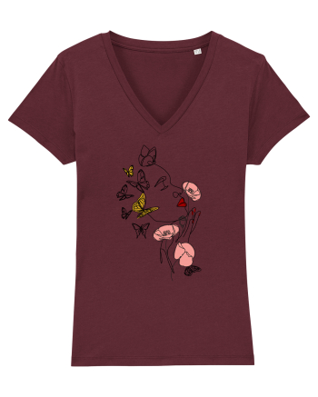 Spring Woman Burgundy
