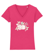 Orchid Tricou mânecă scurtă guler V Damă Evoker