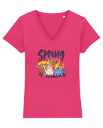 Spring Is Coming Tricou mânecă scurtă guler V Damă Evoker