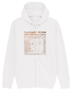January Born Fun Facts Hanorac cu fermoar Unisex Connector