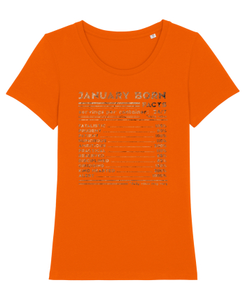 January Born Fun Facts Bright Orange