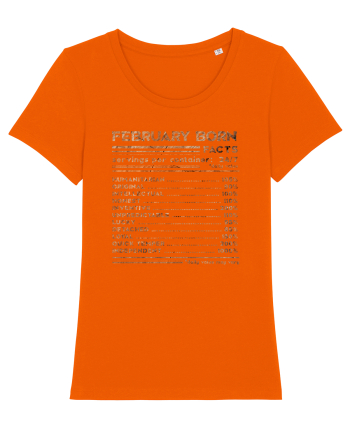 February Born Fun Facts Bright Orange