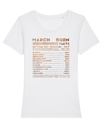 March Born Fun Facts White