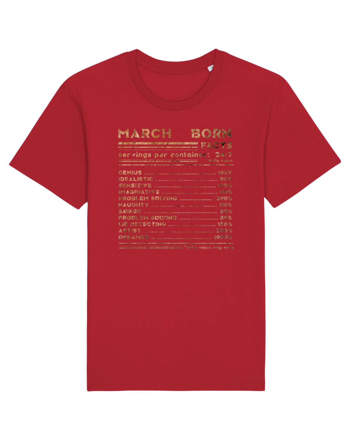 Tricou mânecă scurtă Unisex Rocker Red