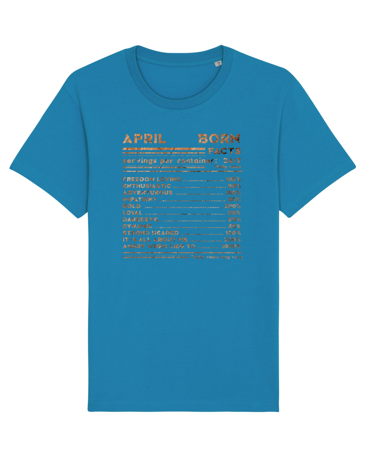 Tricou mânecă scurtă Unisex Rocker Azur