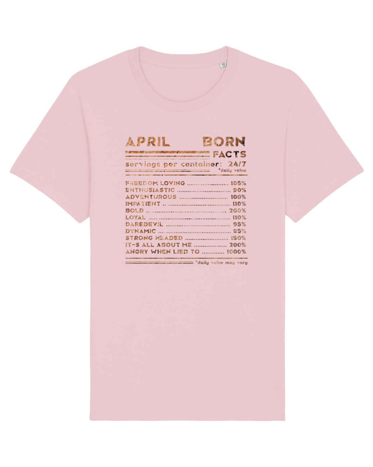 Tricou mânecă scurtă Unisex Rocker Cotton Pink