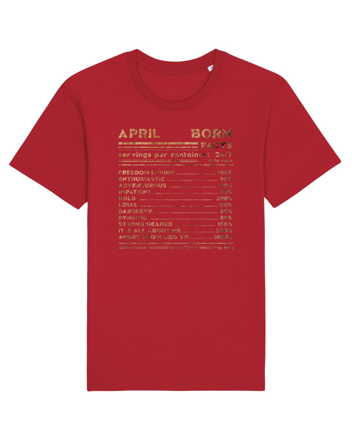 Tricou mânecă scurtă Unisex Rocker Red