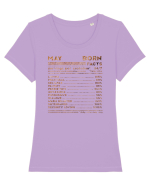 May Born Fun Facts Tricou mânecă scurtă guler larg fitted Damă Expresser