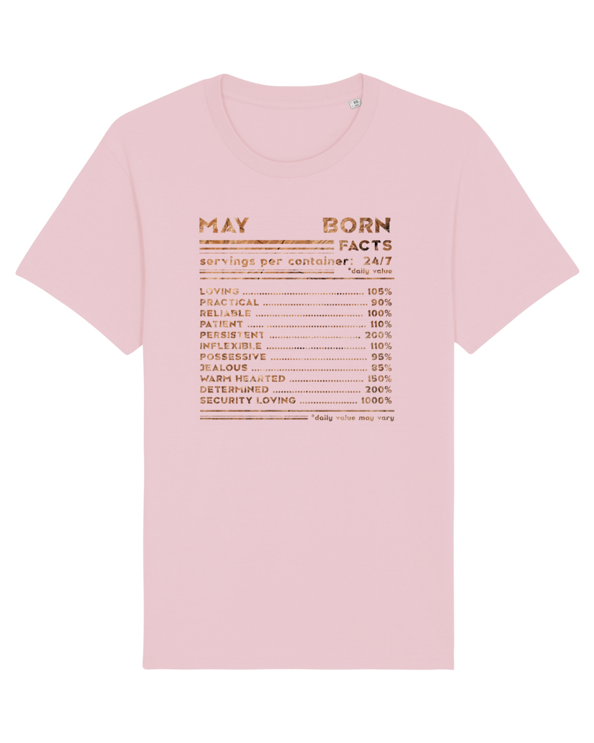 Tricou mânecă scurtă Unisex Rocker Cotton Pink