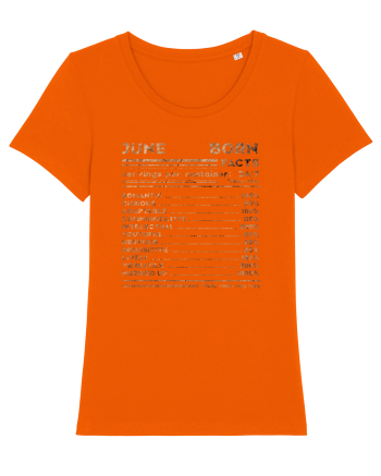 June Born Fun Facts Bright Orange