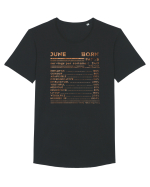 June Born Fun Facts Tricou mânecă scurtă guler larg Bărbat Skater