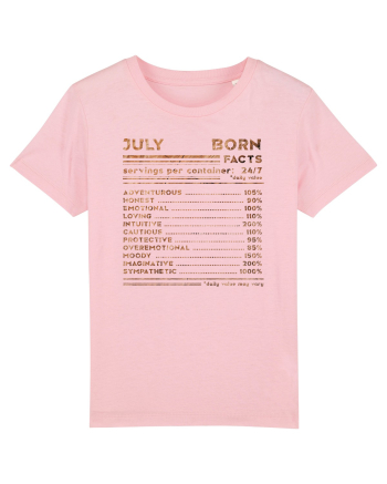July Born Fun Facts Cotton Pink