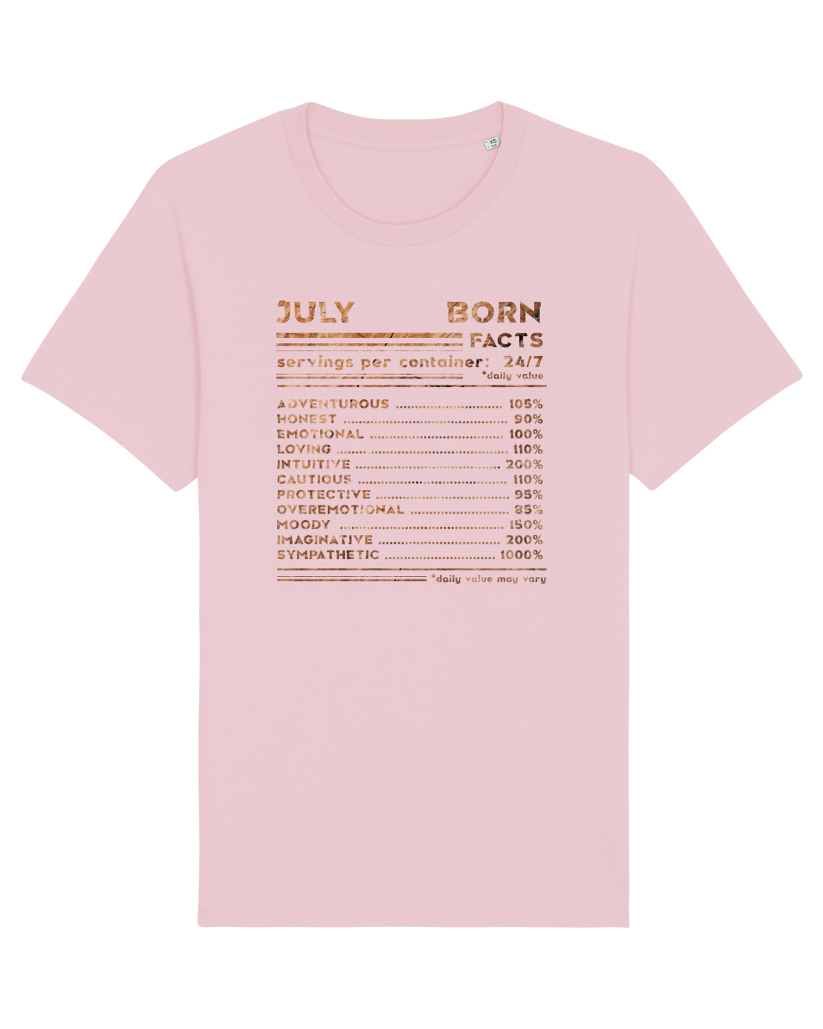 Tricou mânecă scurtă Unisex Rocker Cotton Pink