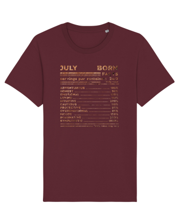 July Born Fun Facts Burgundy