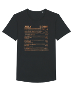 July Born Fun Facts Tricou mânecă scurtă guler larg Bărbat Skater