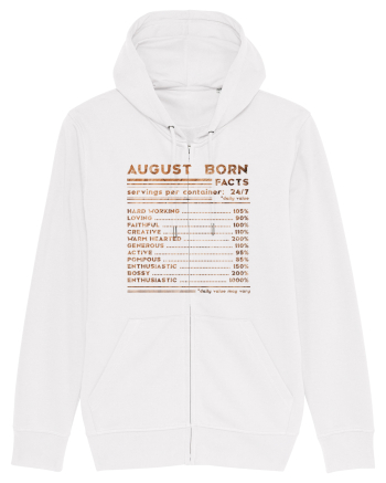 August Born Fun Facts White