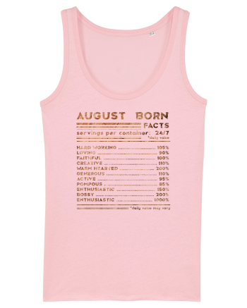 August Born Fun Facts Cotton Pink