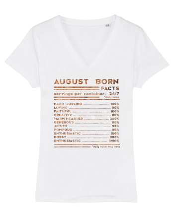 August Born Fun Facts White