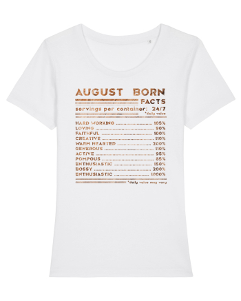 August Born Fun Facts White